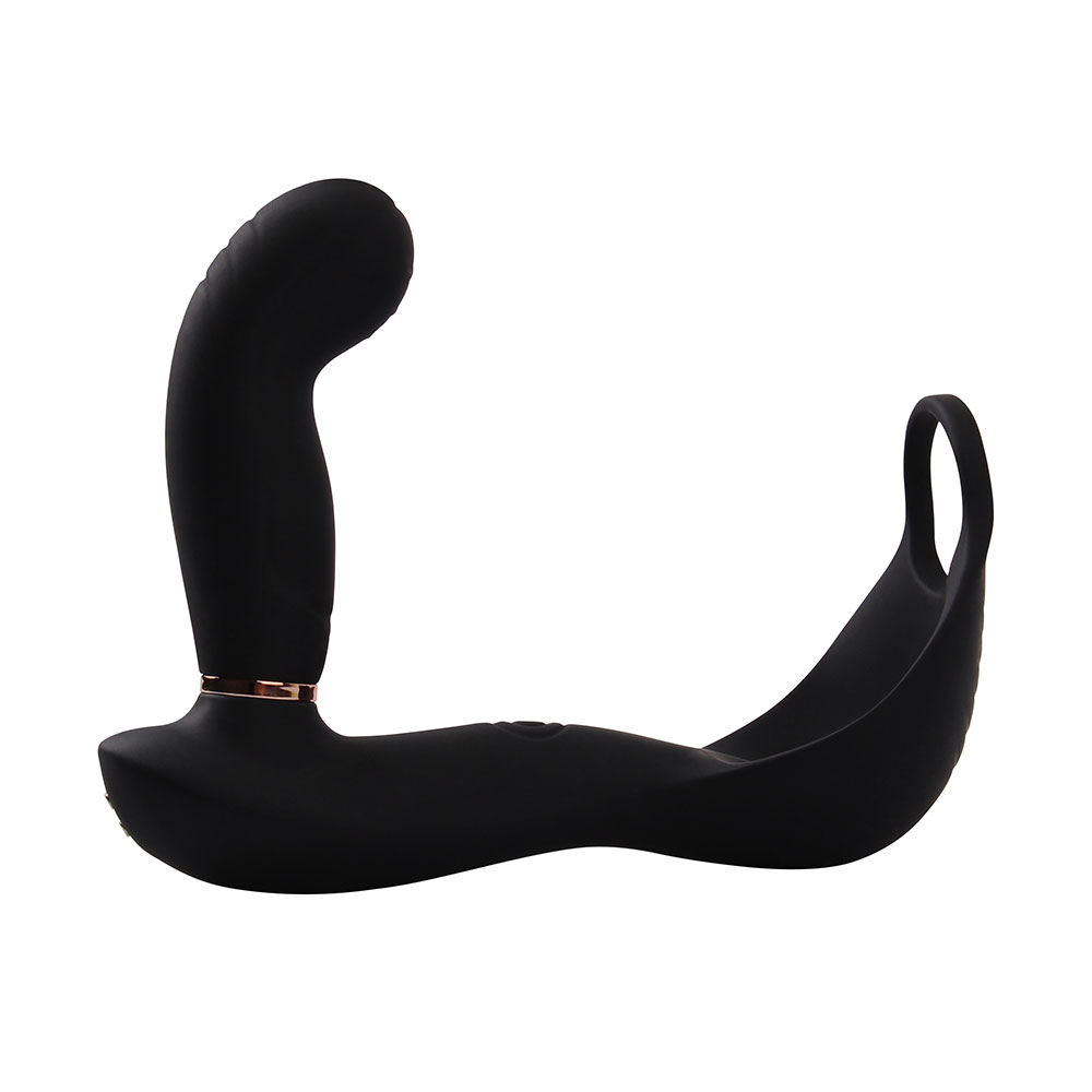 Nositeľný silikónový masážny prístroj na prostatu s krúžkami