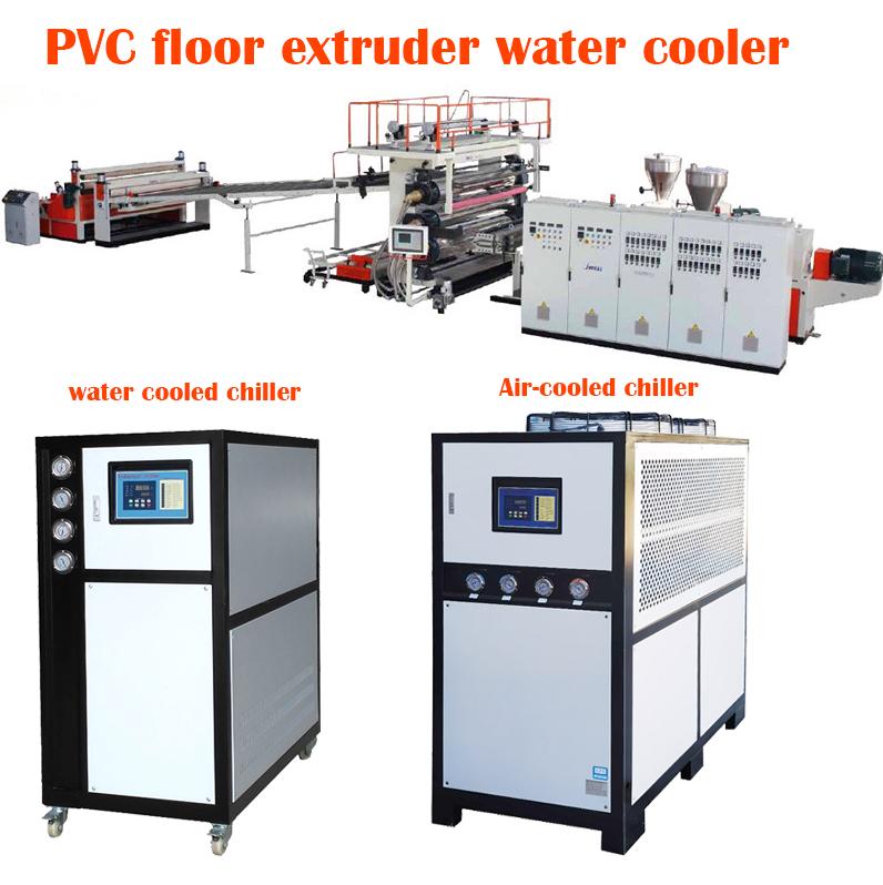 The role played by the PVC floor forming chiller in the production line