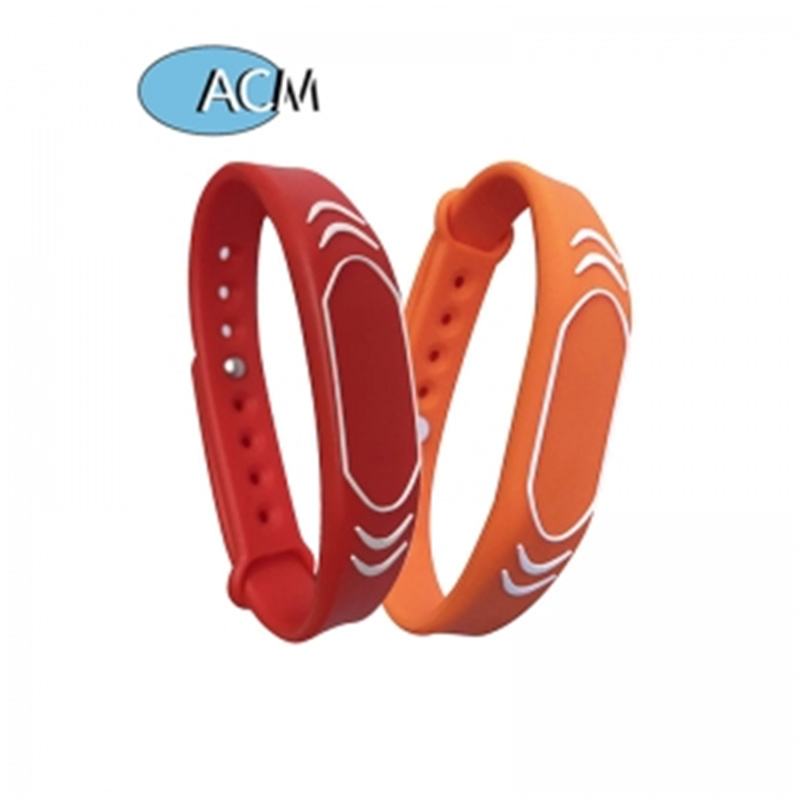 Waterproof Hospital Locker Lock Key Bracelet Passive HF ISO14443A Sport Wristband 13.56mhz Silicone Rfid Wristband