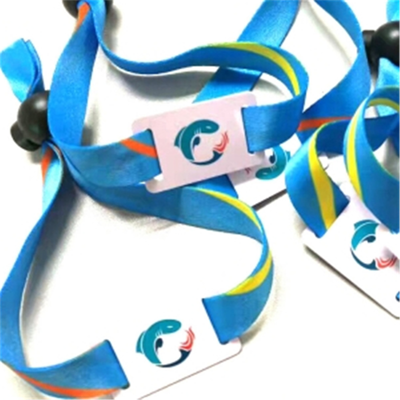 Disposable Elastic Fabric Wristband Woven RFID Woven Wristbands