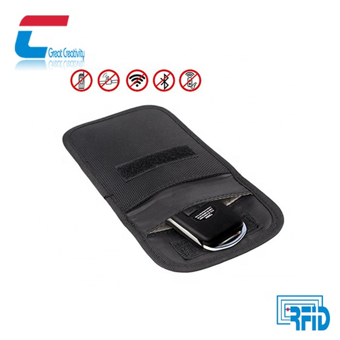Car Key Protector WIFI/GSM/LTE/NFC/RF Blocker Faraday Cage Shield Car Key Fob Signal Blocking Pouch Bag