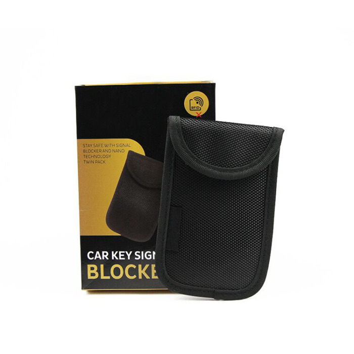 2 pcs Pack Keyless Signal Blockers Case Faraday Key Pouches Wallet Keyless RFID Blocking Bag