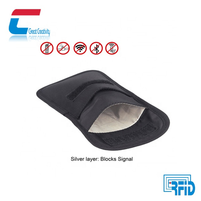 Car Key Protector WIFI/GSM/LTE/NFC/RF Blocker Faraday Cage Shield Car Key Fob Signal Blocking Pouch Bag