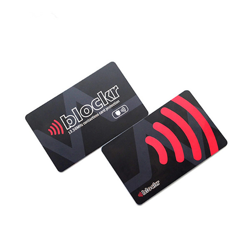 Great Gift Good Material RFID Plastic Blocking Sleeve Smart Shield Card Drawstring Card Det blank PVC Card Sleeve