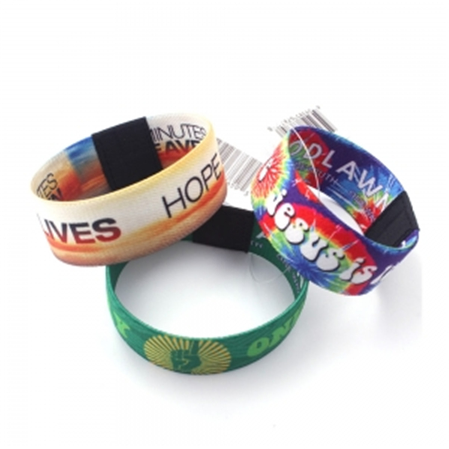 Ultra Comfortable Polyester Material Nfc Wristband Strap Stretch Rfid Woven Wristband