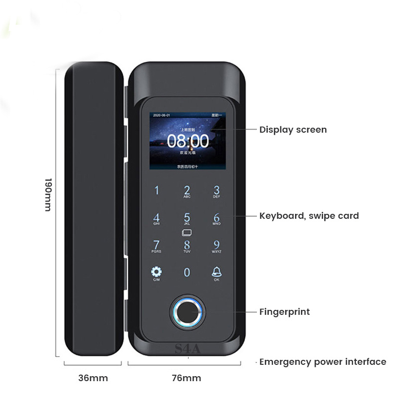 Fingerprint Door Obfirmo Tange Screen Keyless Smart Porta Obfirmo