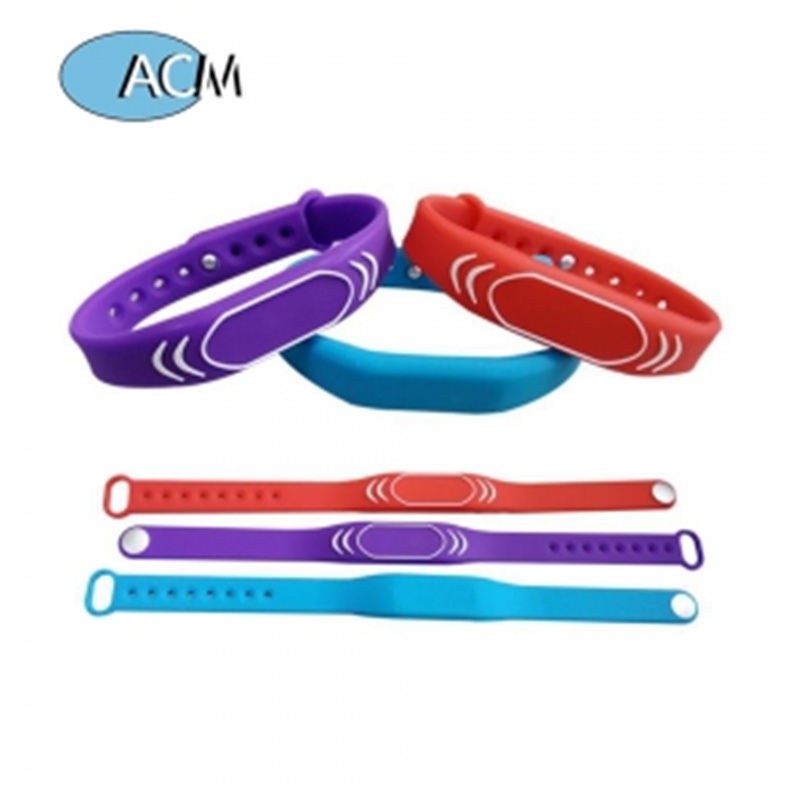 Adjustable Waterproof Band Smart Bracelet RFID Silicone Token Tag 13.56Mhz IC Wristband