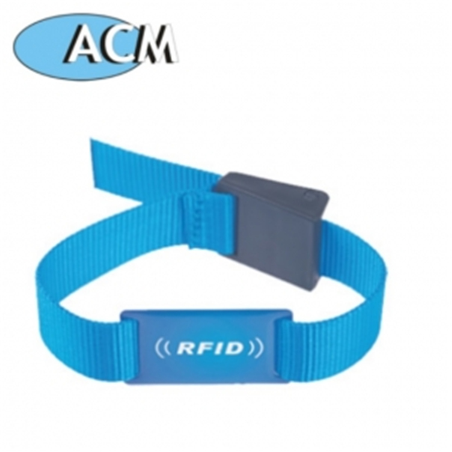 Eco Friendly RFID Woven Fabric Wristband