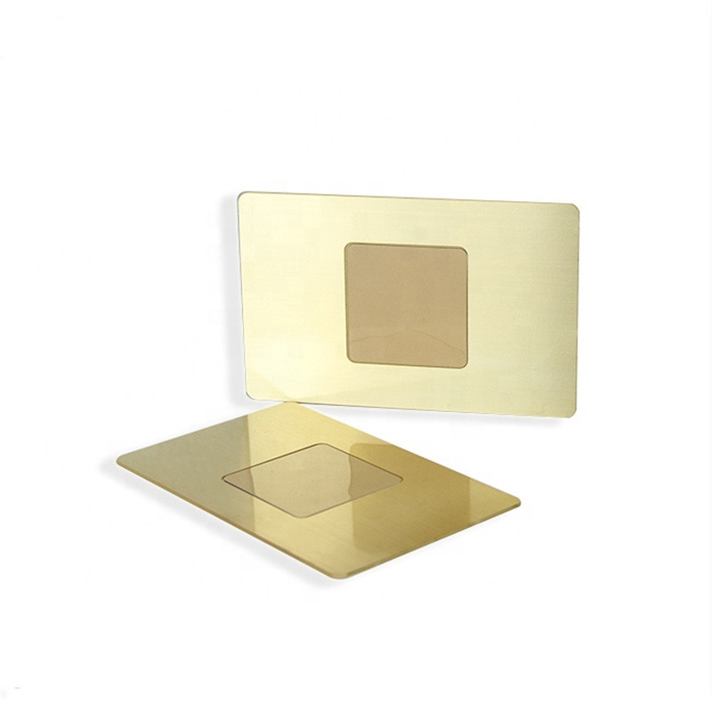 Επαγγελματικές κάρτες από ροζ χρυσό Ntag216 Rfid Nfc Metal
