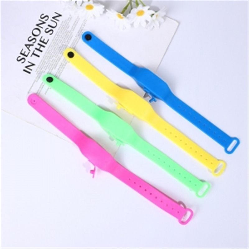 10ml Liquid Gel Wristbands Hand Sanitizer Portable Wrist Strap Wearable Soft No-washing Sterilization Disinfection Bracelet