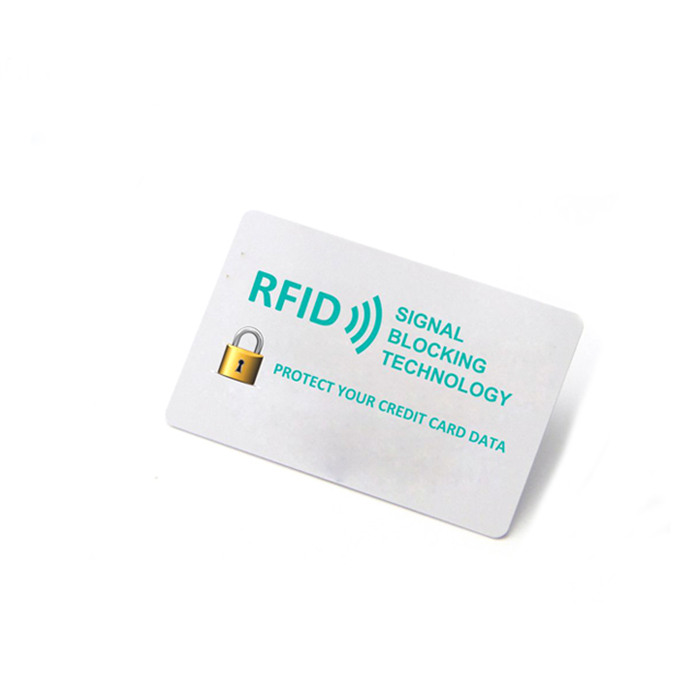 Diru-zorroaren babesa Lapurren aurkako PVC RFID blokeatzeko txartela RFID NFC txartela blokeatzailea