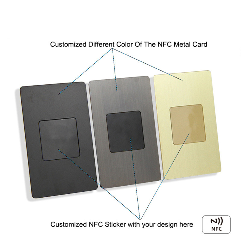 Nfc Metal Card Blank Businesscard Matte Balck Metal Πιστωτική κάρτα Smart Nfc Busines Card with Nfc
