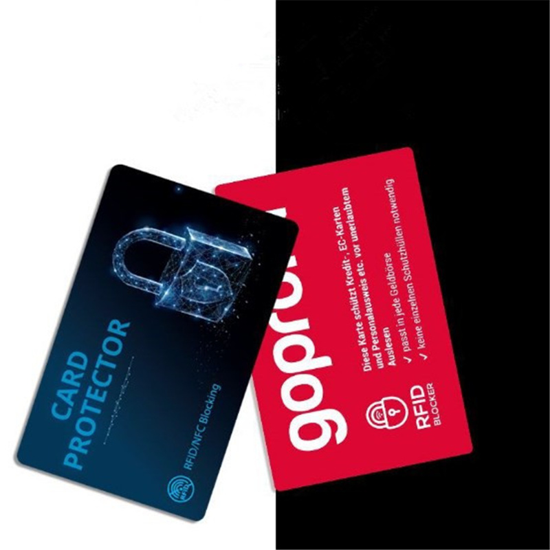 Great Gift Good Material RFID Plastic Blocking Sleeve Smart Shield Card Drawstring Card Det blank PVC Card Sleeve