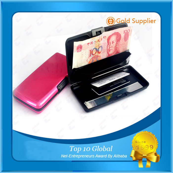 Υψηλής ασφάλειας μεταλλική θήκη κάρτας ταυτότητας RFID πορτοφόλι αλουμινίου RFID θήκη μπλοκαρίσματος