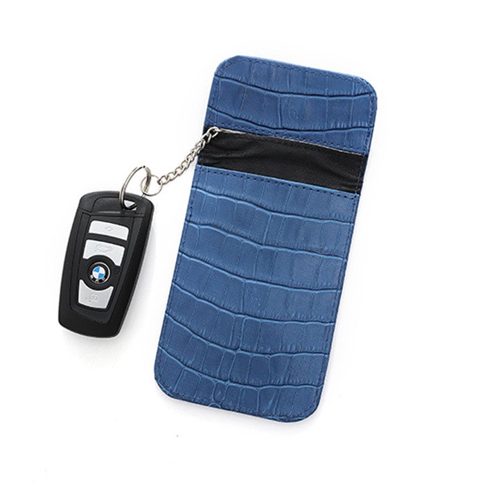 100% Genuine Leather Business Key Fob Protector For Man RFID Blocking Key Fobs RFID Blocking Bag Car Key