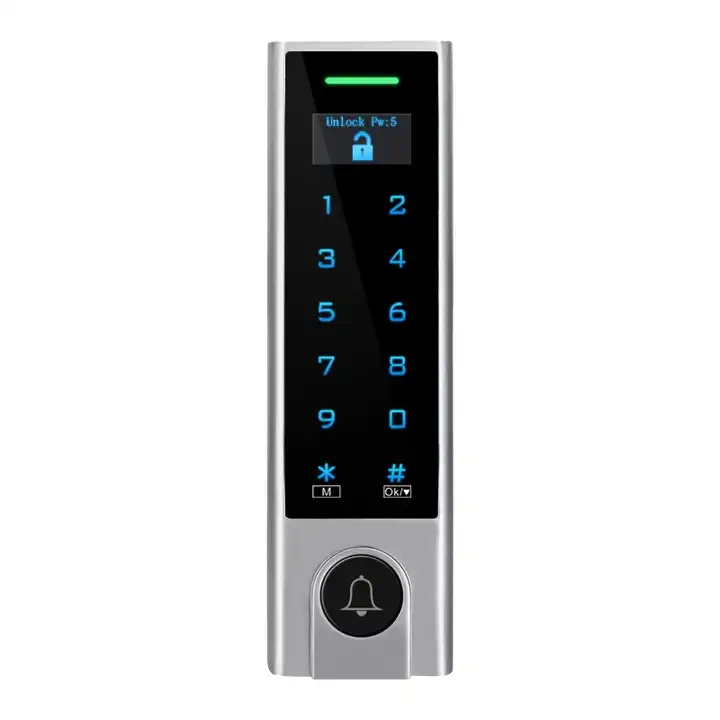 10000 utenti di carte/pin OLED smart 125KHz EM accesso con accesso tramite tastiera touch impermeabile con WIFI