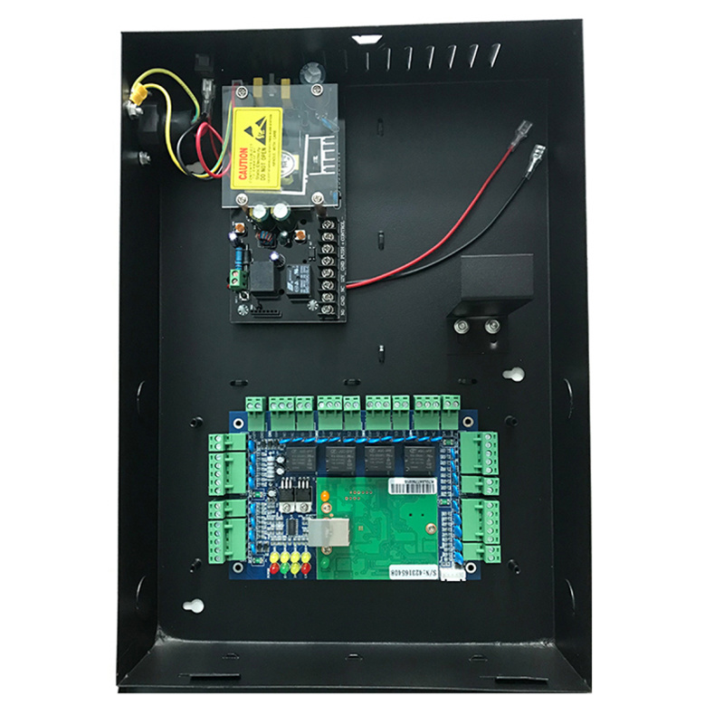 TCPIP Network Computer Based Four Doors Wiegand Access Control Board System with Access Power Supply Box