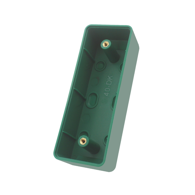115x40mm 終了ボタン用の緑色のプラスチック製バックボックス