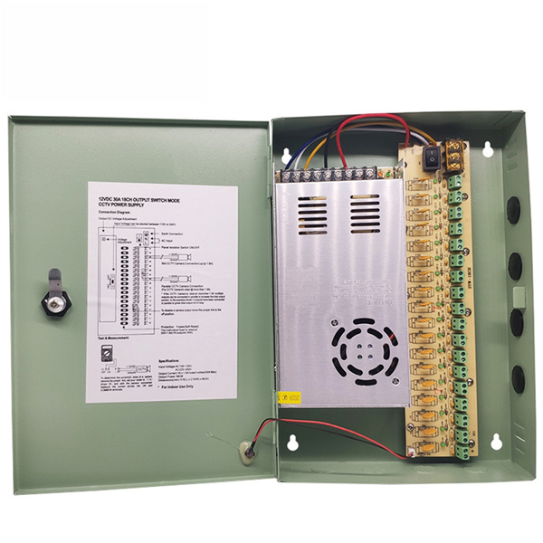 12VDC 30A 18CH Output Switch Mode CCTV Power Supply