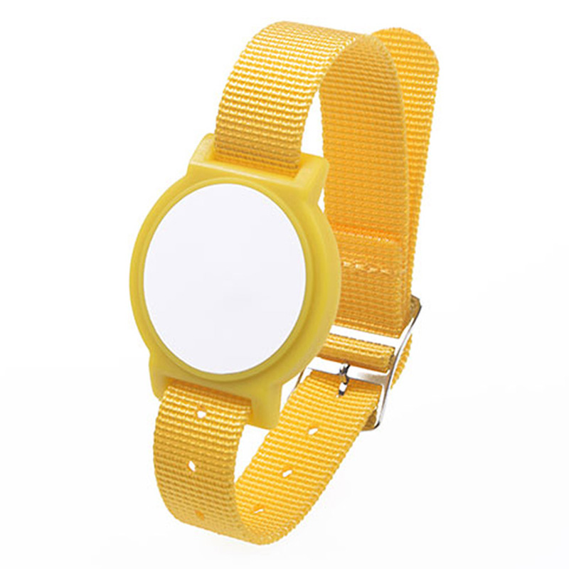 13.56MHz RFID NFC wristband armband with buckle nylon adjustable RFID bracelet price