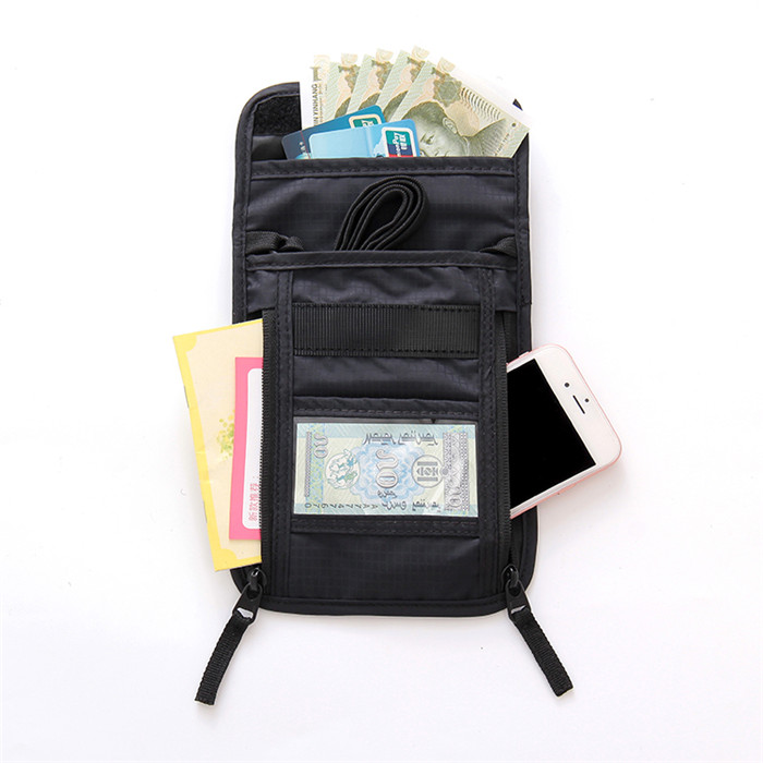 Blocking Bag RFID Faraday Bag Shield Phone Wallet Nylon Faraday Pouch Bag Big Capacity Neck Pouch
