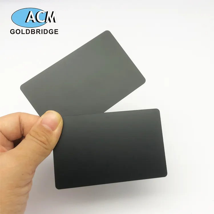ACM Customized Writeable Personalized Hybrid Hidden Matte Black Contactless Rfid Nfc Chip Metal Business Cards