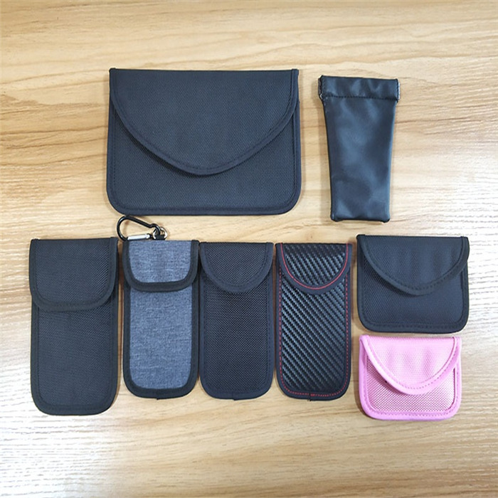 Genuine Leather Premium Car Key Faraday Bag Rfid Signal Blocking Bag Pouch