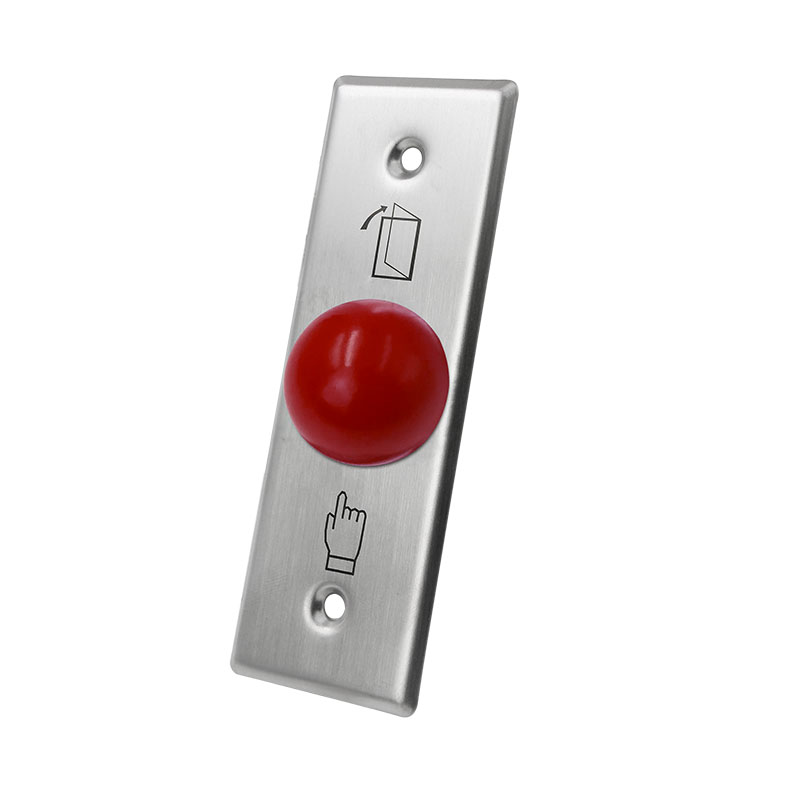 115*40mm Narrow Size and thick 0.9mm 304 staineless steel mushroom door exit push button