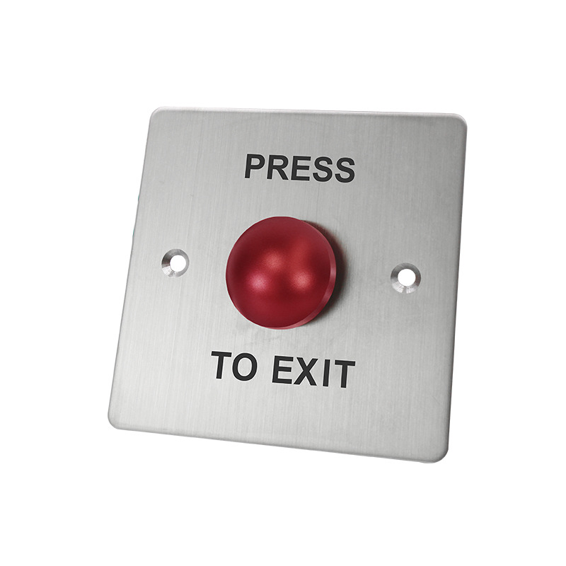 mushroom exit button with IP65 waterproof push to exit laser OEM logo