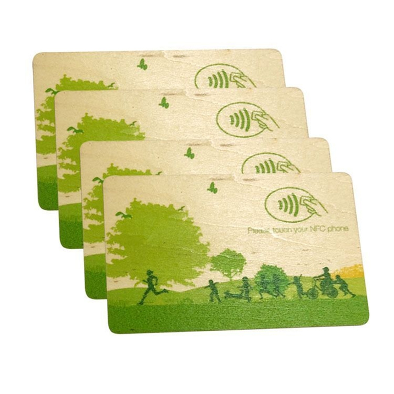 Προσαρμοσμένη εκτύπωση Έλεγχος πρόσβασης Κάρτα εγγύτητας Επαγγελματικές κάρτες Bamboo Wood RFID ISO14443A Smart NFC Wooden κάρτα ξενοδοχείου