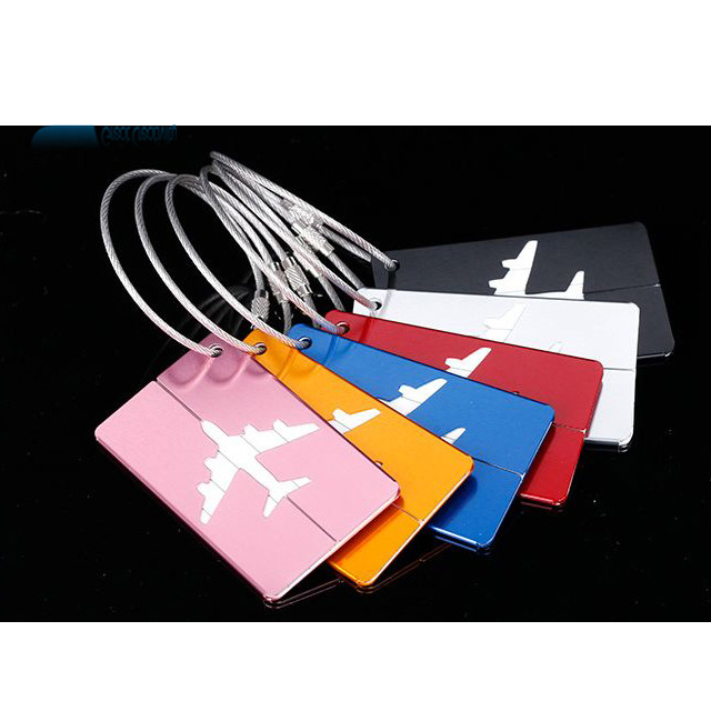 Metal Aluminum Travel ID Luggage Tag Airplane Name Tag Boarding Cards for Bag
