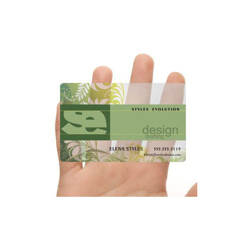 13.56Mhz Printed Contactless Clear PVC Plastic NFC Transparent Business Card