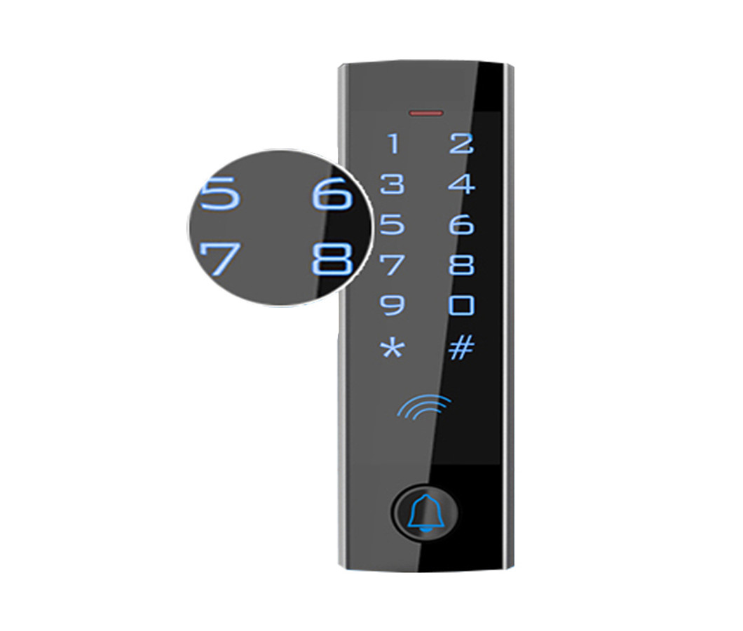 Touch Display Slim Access Control Keypad with Doorbell
