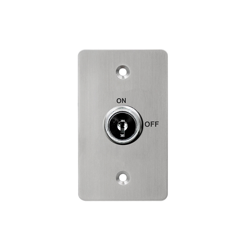 86X50MM DPDT Key Switch Exit Button Hindi kinakalawang na asero Door release keyswitch para sa access Control sys