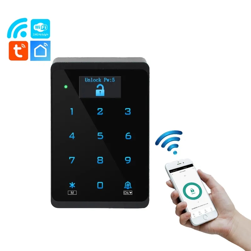 ABS olcsóbb intelligens ajtózár OLED képernyővel, digitális érintőgombos beléptetővel, proximity kártyaolvasó RFID rendszerrel
