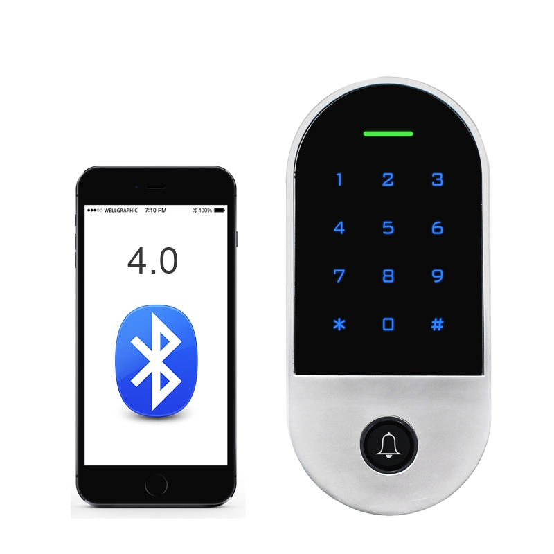 Rfid billentyűzet Bluetooth ajtó-belépés-vezérlés okostelefonos alkalmazással távolról vezérelhető