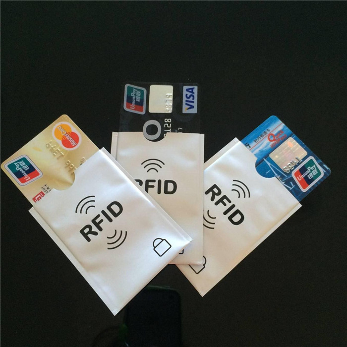 Anti-tarama RFID Engelleme Kol Kredi Kartı Ic Metal Koruyucu Koruyucu