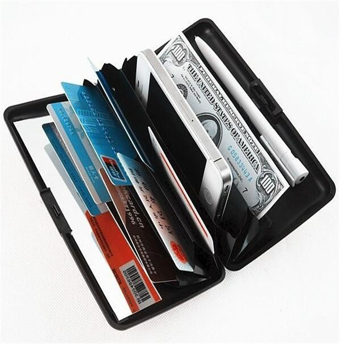 Pemegang Kartu Kredit Anti Pencurian Lengan Kartu Pemblokiran RFID Pelindung Kartu RFID Aluminium