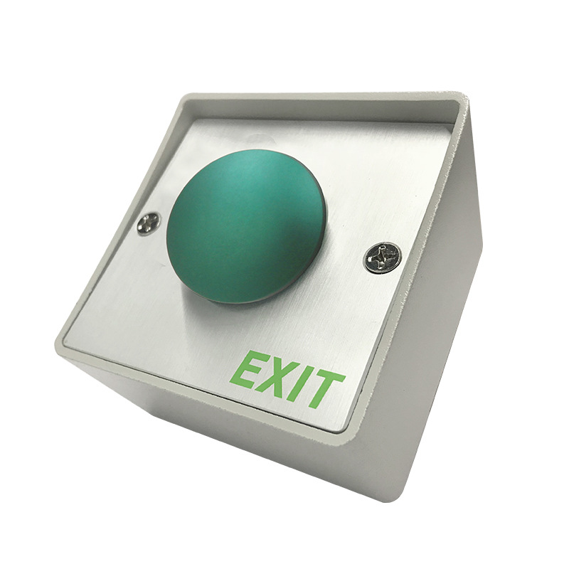Big Square Zinc Alloy Metal Green Red Mushroom Request to Exit Switch access control door exit push button with back box