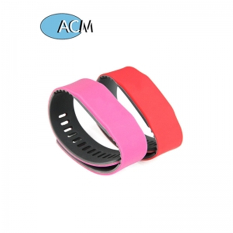 Bracelet 13.56mh Waterproof Nfc Adjustable Silicone Rfid Wristband para sa Access Control