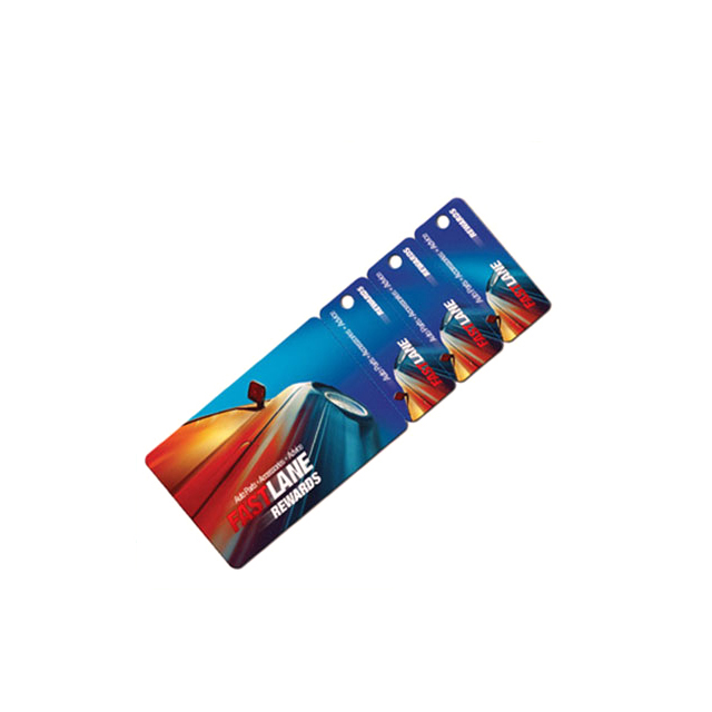 Απόσπαση κάρτας και εταιρείας κινητής τηλεφωνίας Keytags Δωροκάρτες Breakaway Pvc Πλαστικές σύνθετες κάρτες 3up