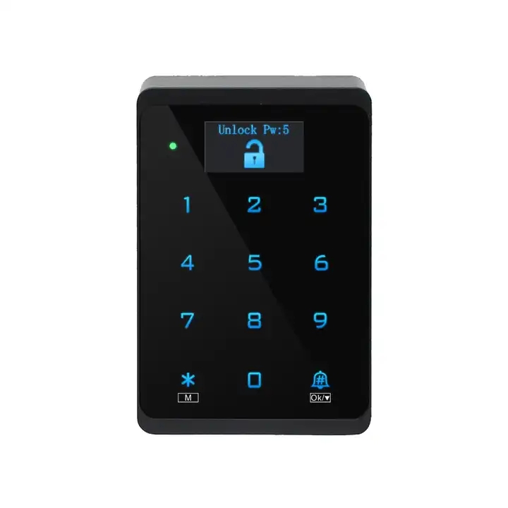 安いプラスチックバックライトタッチキーパッド IP66 防水 RFID リーダーカスタマイズされた 10000 カード/ピン OLED アクセス制御