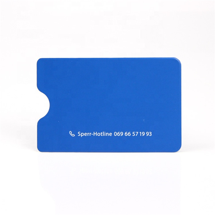 Ανεπαφικά Αντικλεπτικά Μπλοκ μανίκια κάρτας ταυτότητας PVC PET Πιστωτική κάρτα Rfid Blocking Sleeves