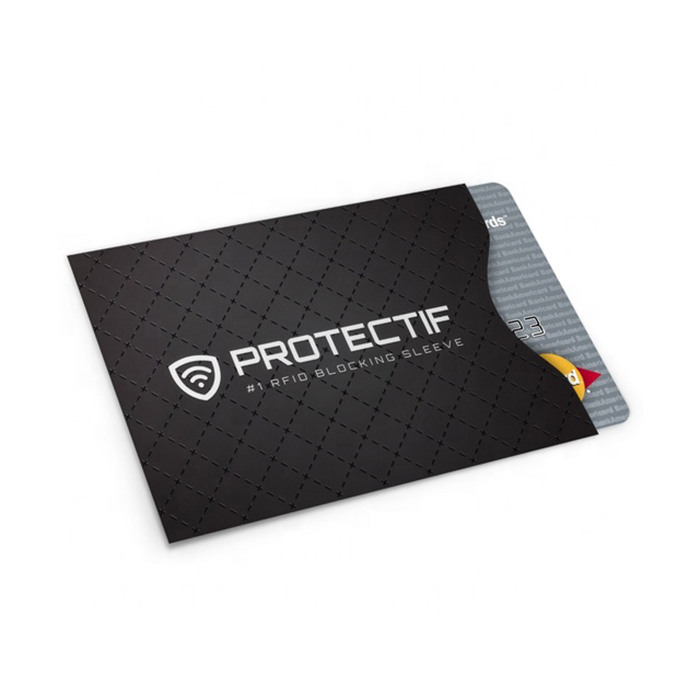 Ανεπαφική θήκη κάρτας Μπλοκάρισμα κλοπής ταυτότητας Προστατευτική ασφάλεια Rfid τσιπ πιστωτικής κάρτας Θήκη χρεωστικής κάρτας