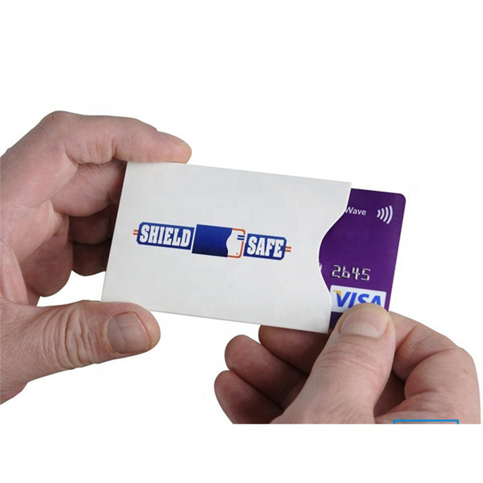 Ανεπαφική θήκη κάρτας Μπλοκάρισμα κλοπής ταυτότητας Προστατευτική ασφάλεια Rfid τσιπ πιστωτικής κάρτας Θήκη χρεωστικής κάρτας