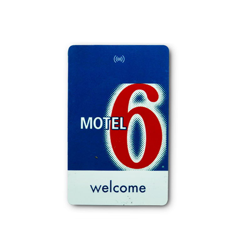Custom Blank Motel 6 Keycard PVC RFID Hotel Room Door Lock Keycards For Power