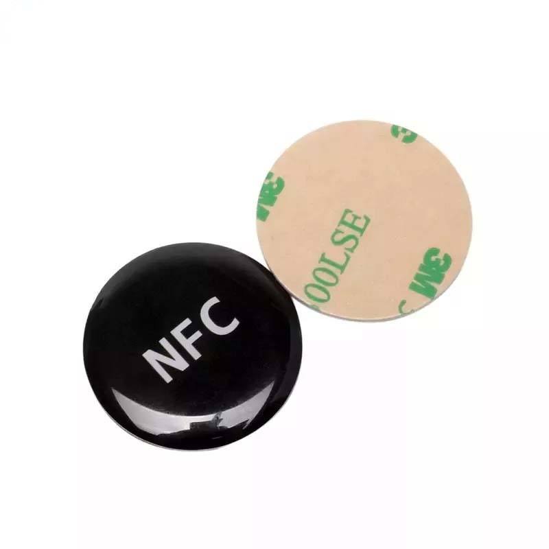 Customized Logo Printing 25mm Nfc Tag213 Nfc Social Media Phone Tags Waterproof Epoxy Nfc Sticker
