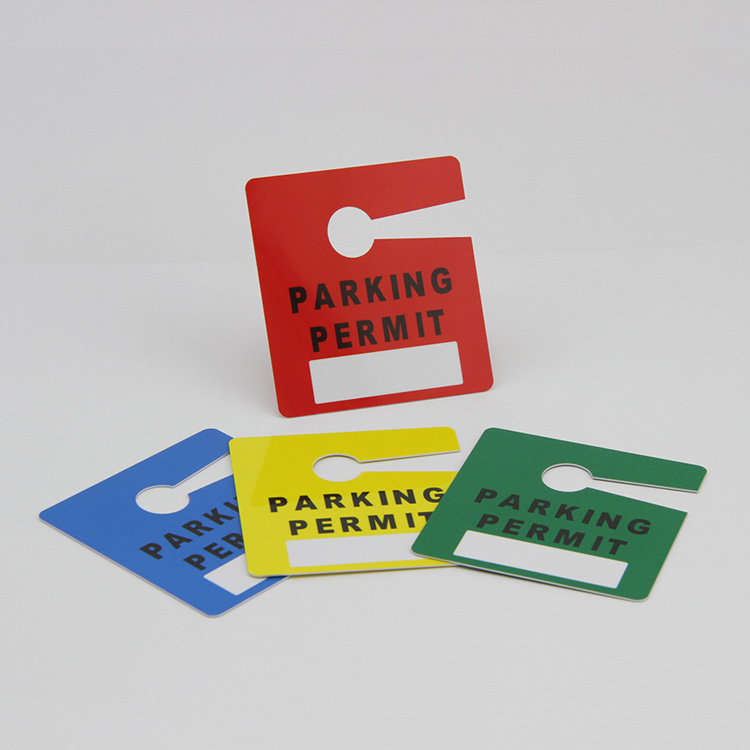 Die-cut PVC Parking Card Square Waterproof Plastic Card with Hole