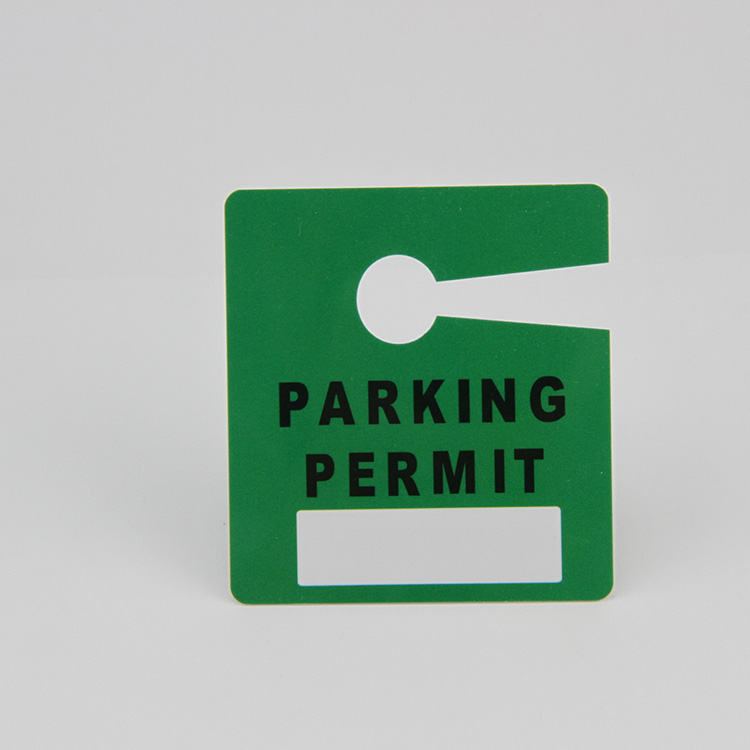 Carta di parcheggio in PVC fustellata Carta quadrata in plastica impermeabile con foro