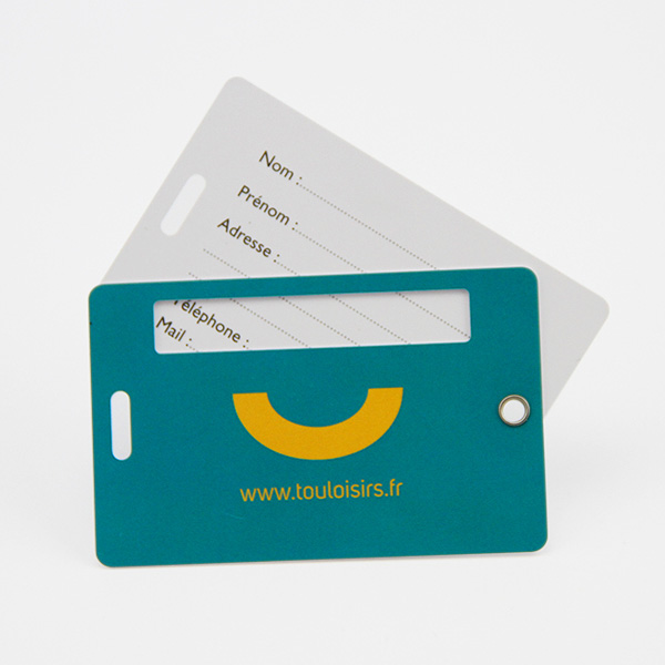Cestovní štítek standardní velikosti Dvě karty v jednom plastové štítky na zavazadla